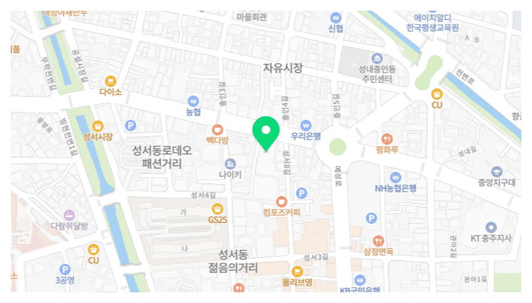 바른몸정형외과 위치 지도